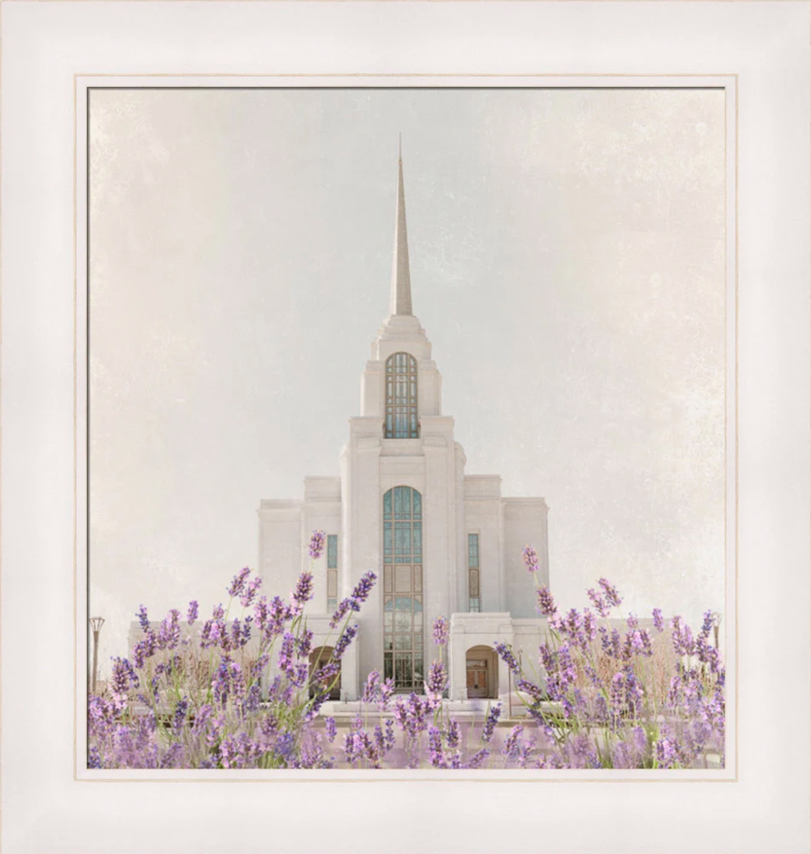 Syracuse Utah Temple - House of Healing (34x32 Framed Canvas Print)