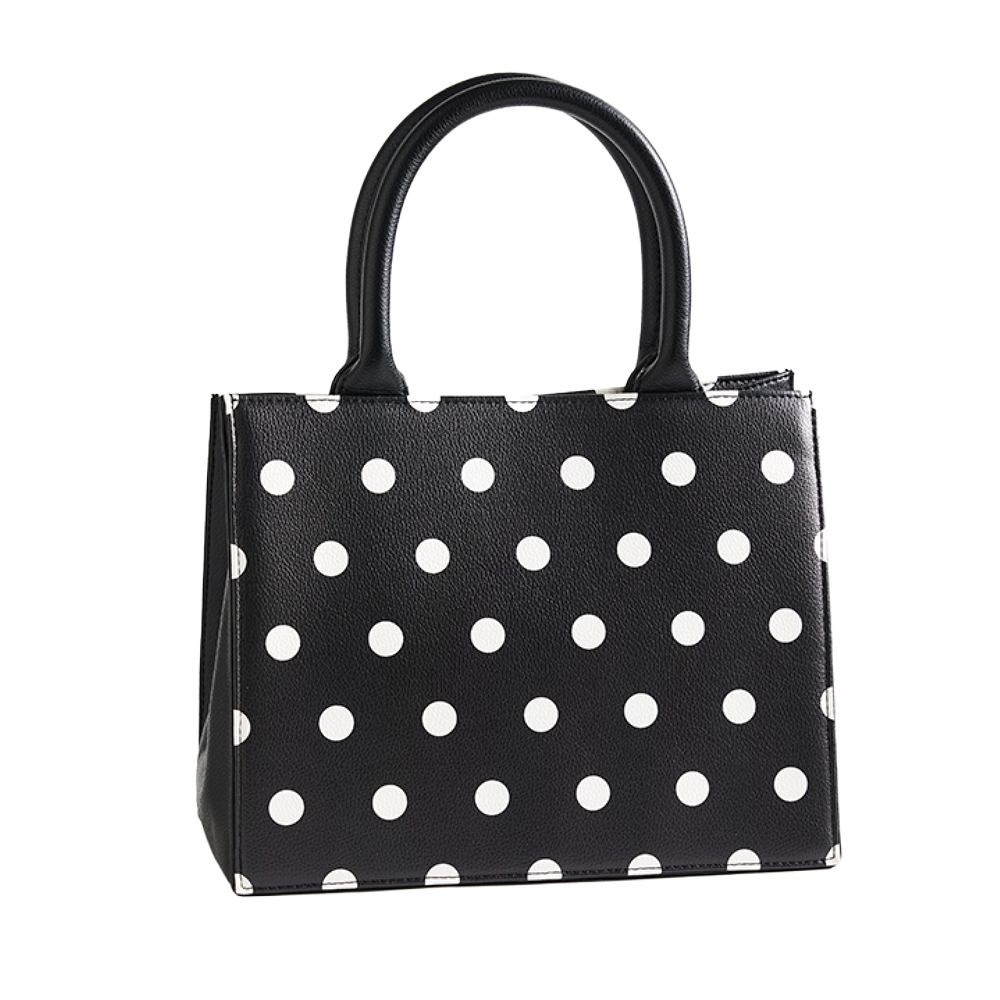 Black with White Dots Regular Scripture Tote