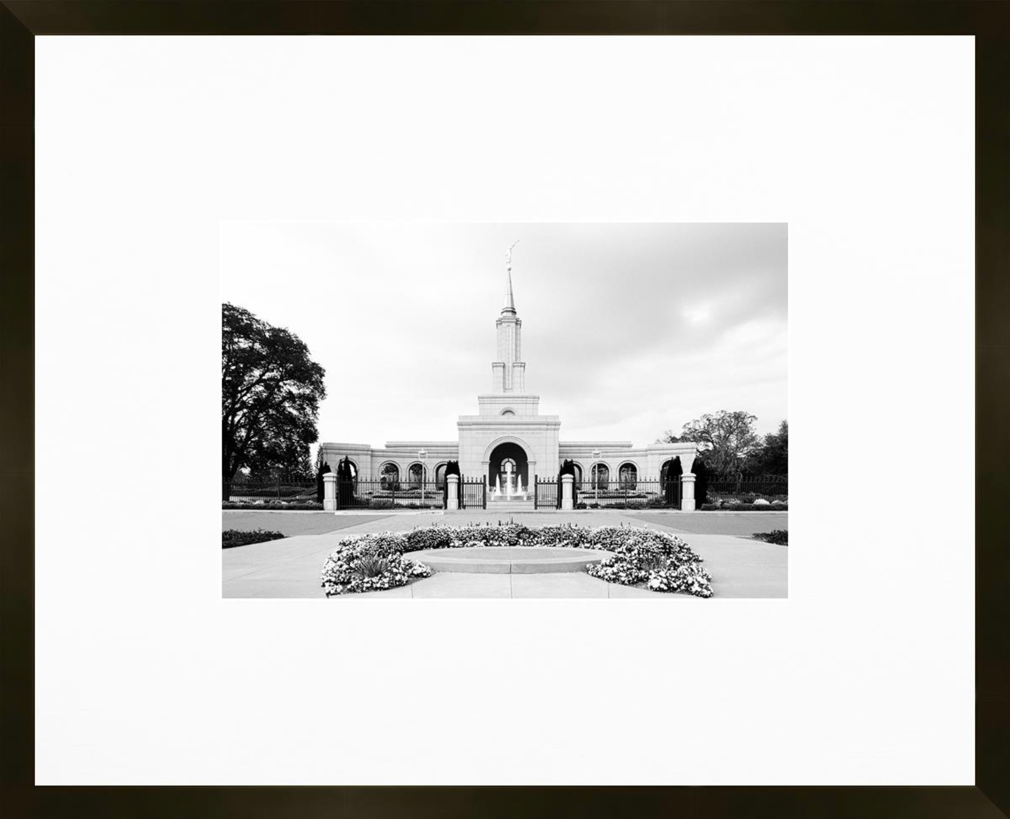 Sacramento California Temple, Place of Peace (21x17 Framed Paper Print)