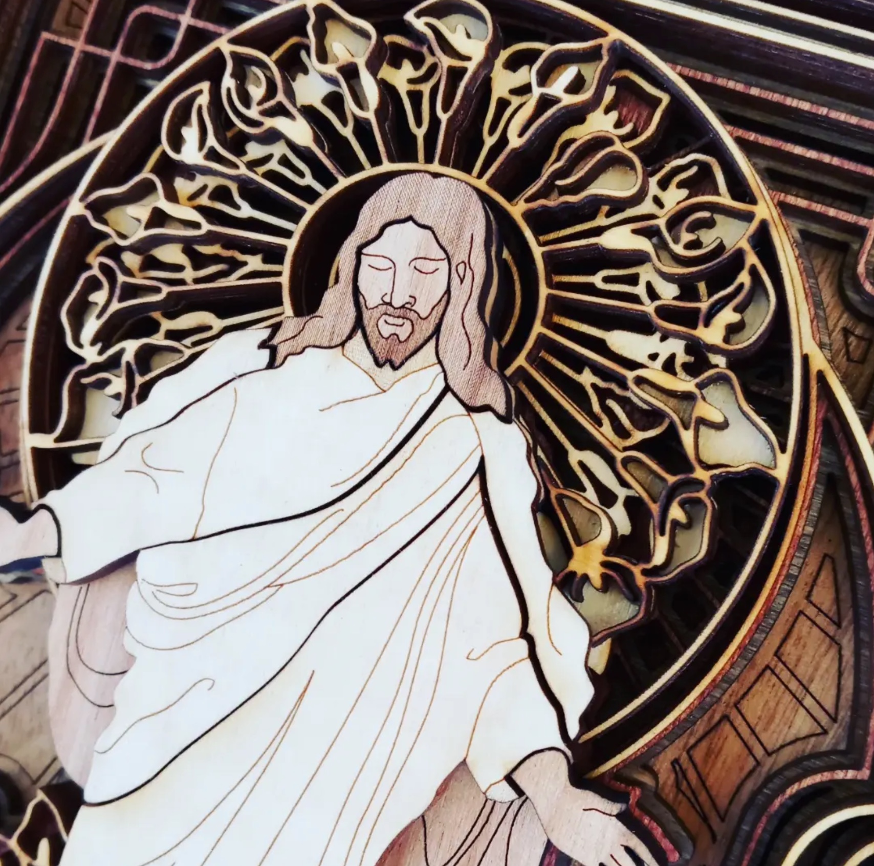 Christ: Consider the Lilies Layered Wood Plaque, , large image number 4