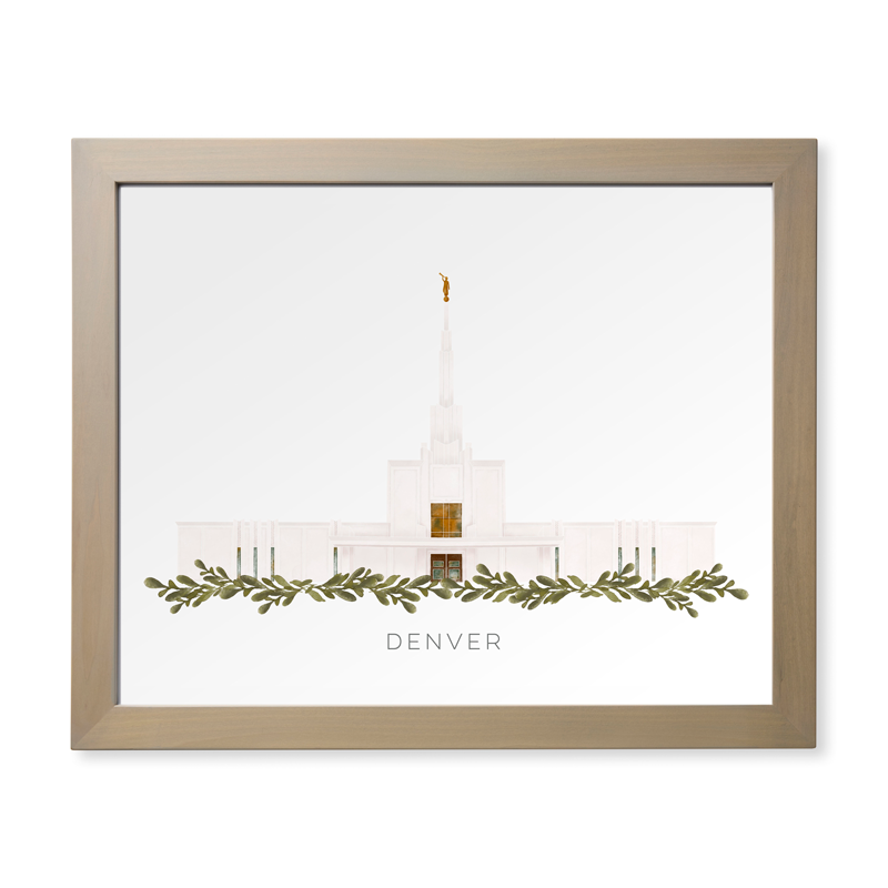 Denver Colorado Temple (28x34 Framed Paper Print)