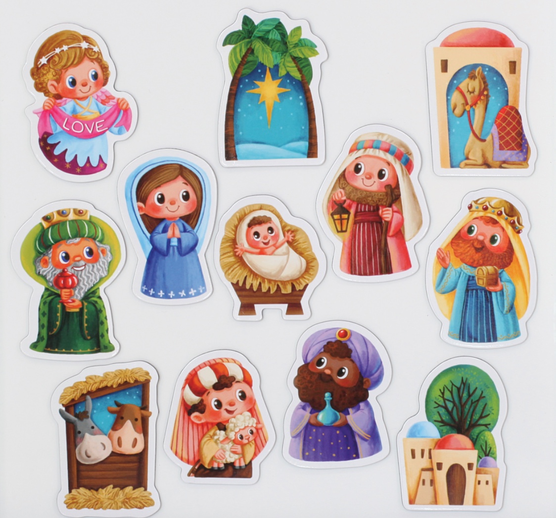 Children's Vinyl Nativity Magnet Set, , large image number 2