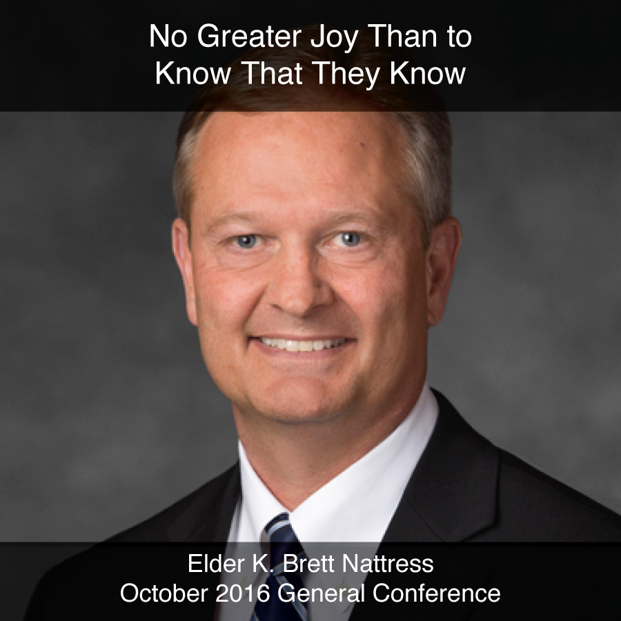 General Conference October 2016: No Greater Joy Than to Know That They Know, , large image number 0