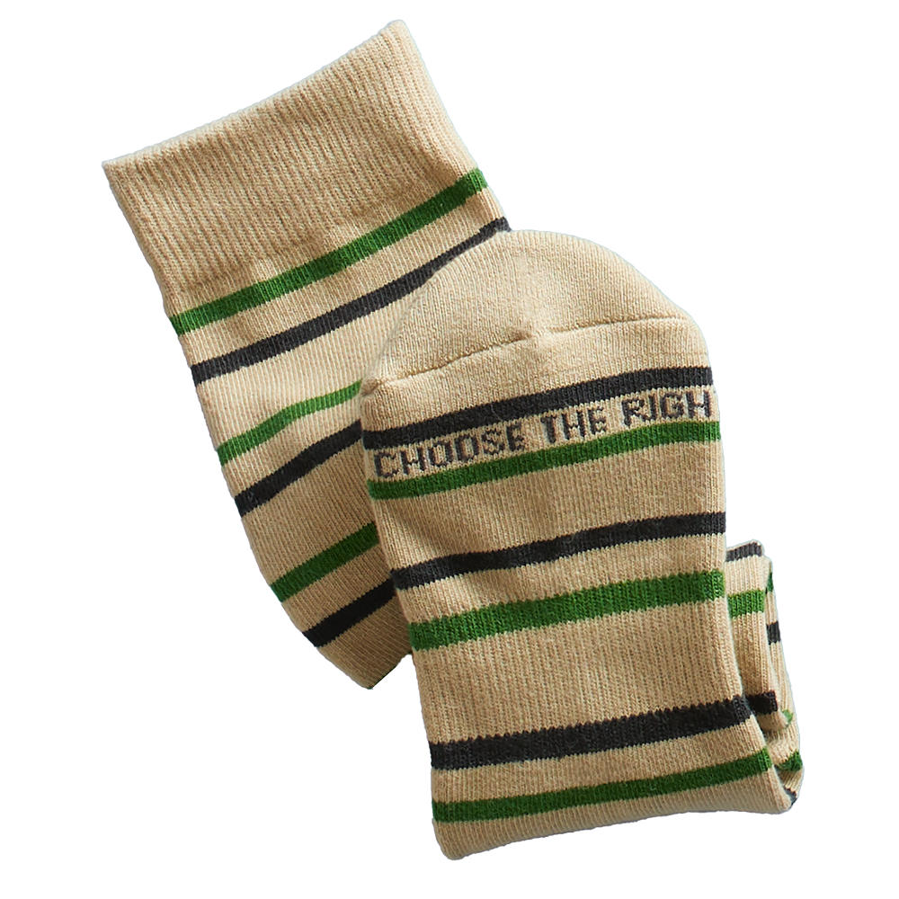 Men's Choose the Right Stripes Socks, , large image number 0