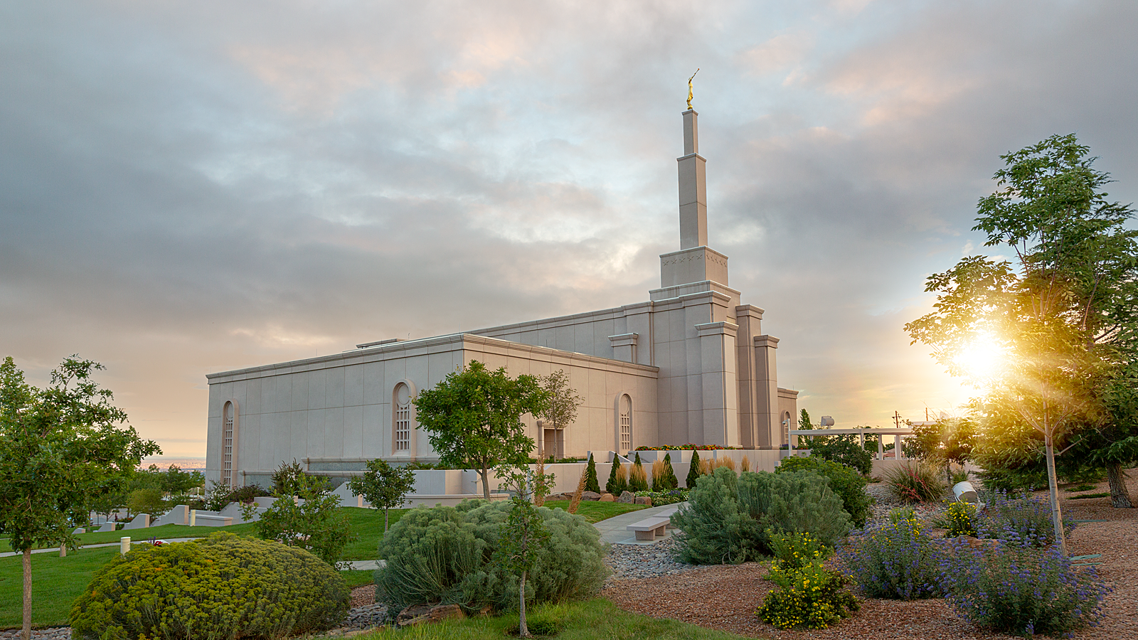 Albuquerque New Mexico Temple - Fire of the Covenant Series (25x43 Framed Canvas Print), , large