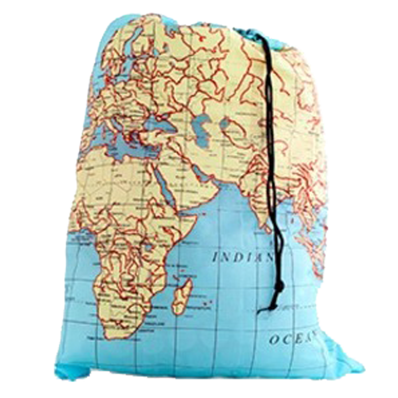 World Map Laundry Bag, , large image number 0
