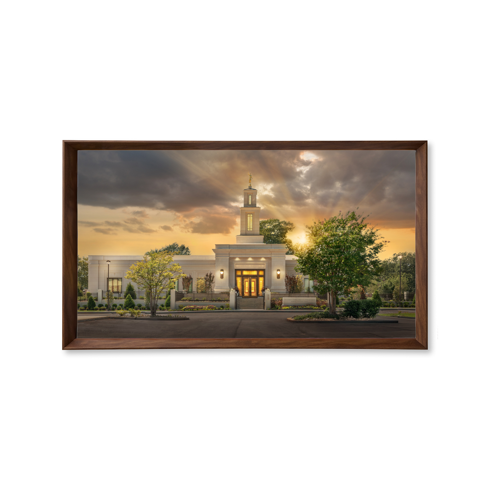 Memphis Tennessee Temple - Fire of the Covenant Series (25x43 Framed Canvas Print)