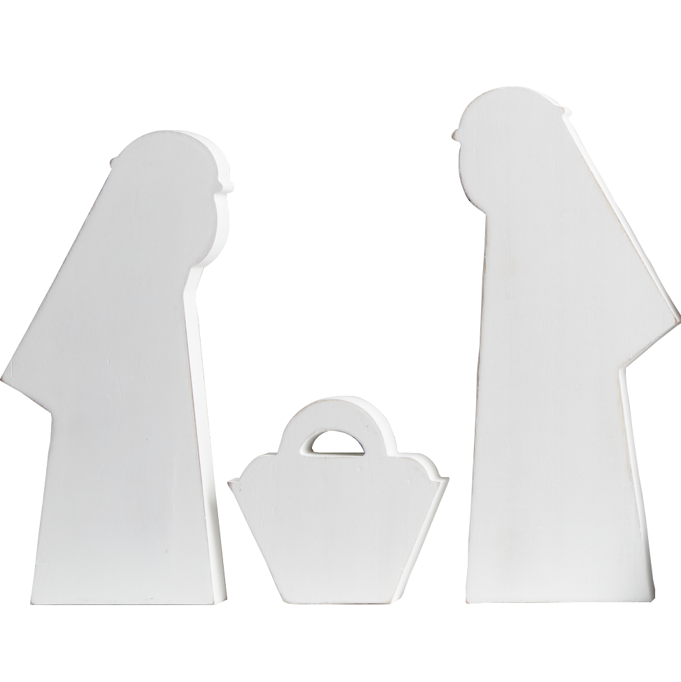Holy Family Wood Cutout Nativity