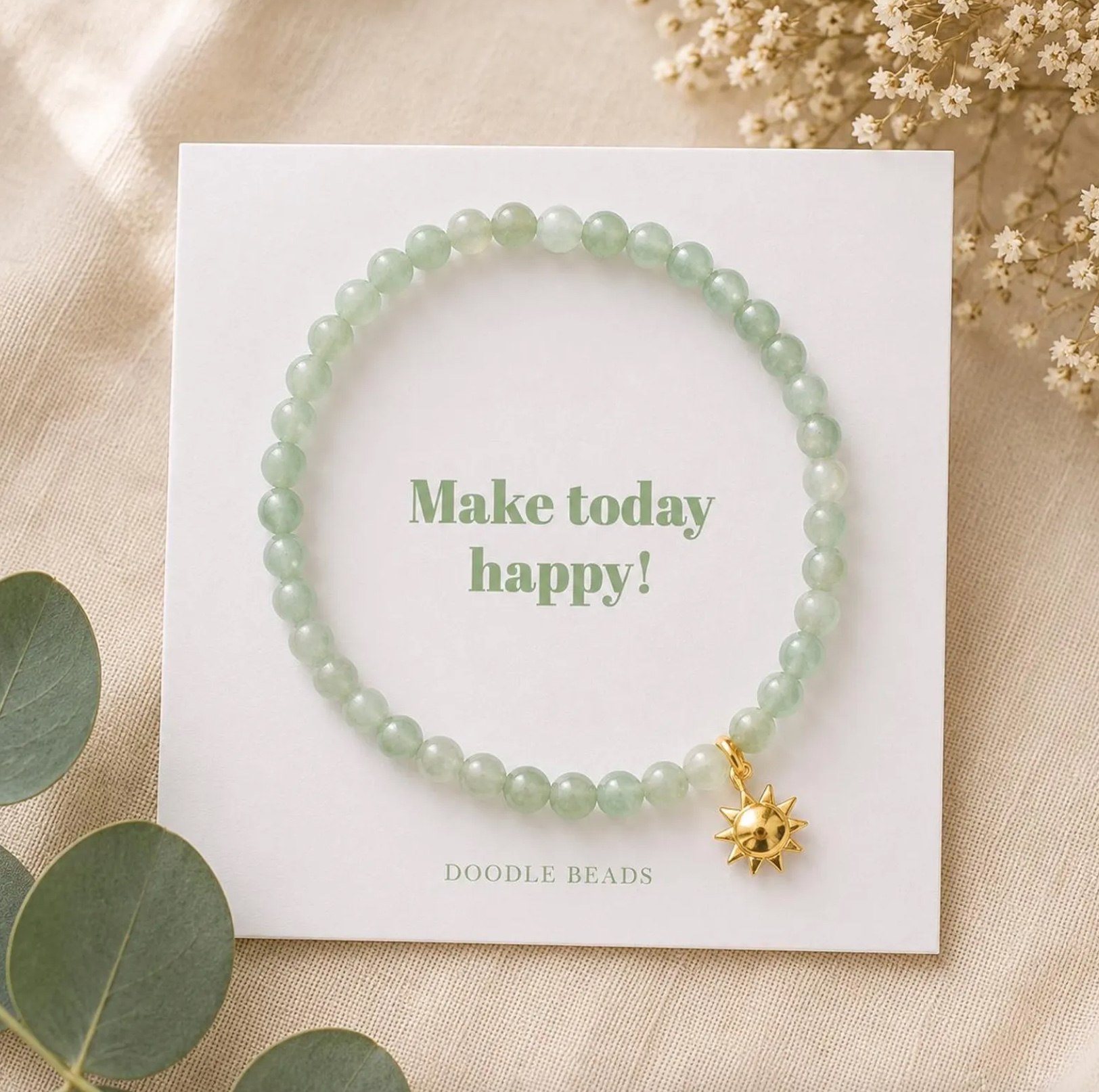 Make Today Happy Jade Bracelet