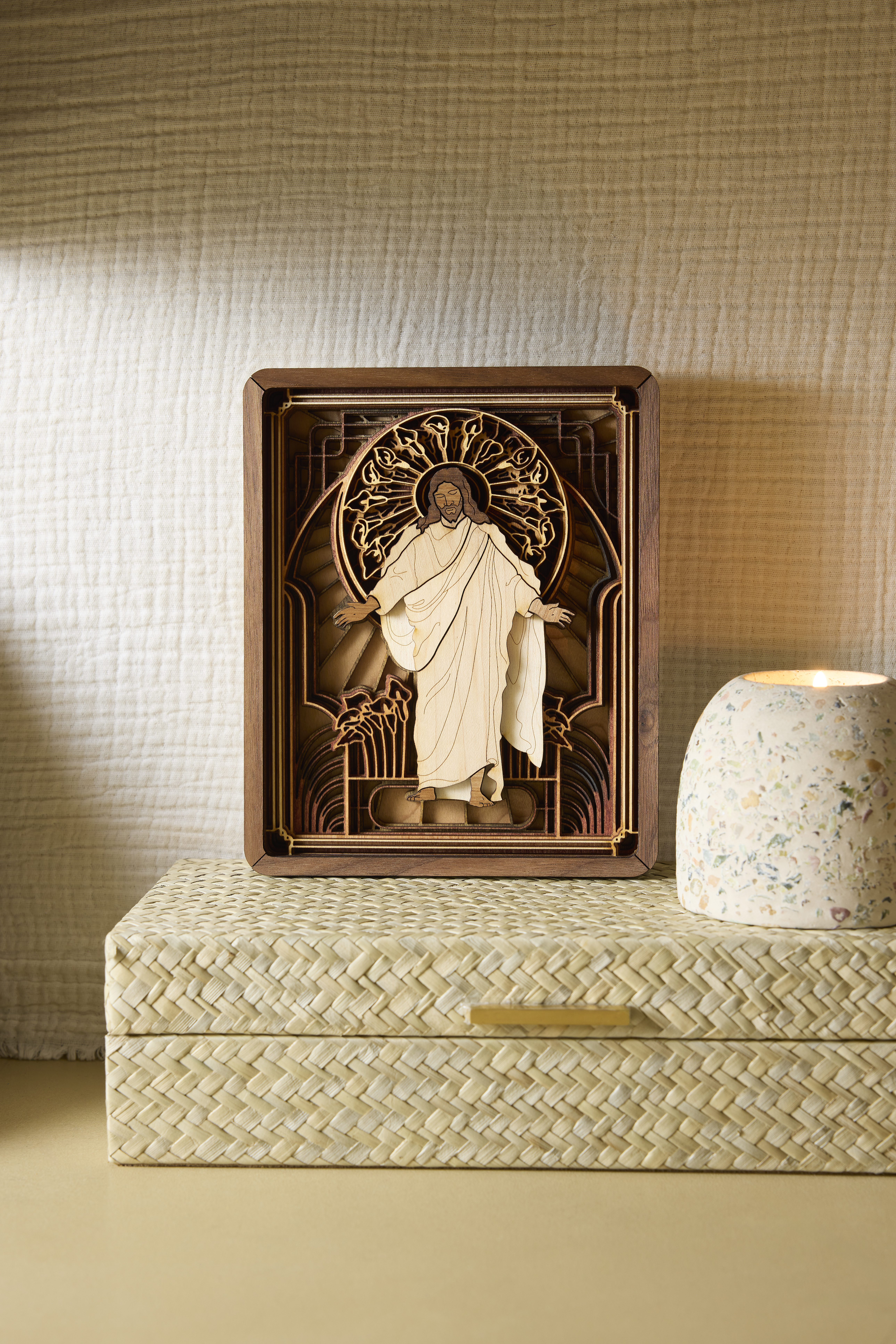Christ: Consider the Lilies Layered Wood Plaque, , large image number 3