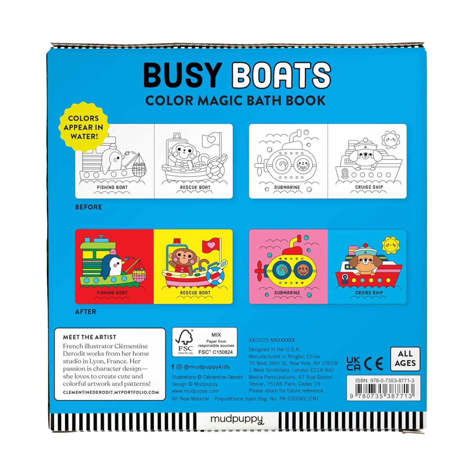 Busy Boats Color Magic Bath Book, , large image number 4
