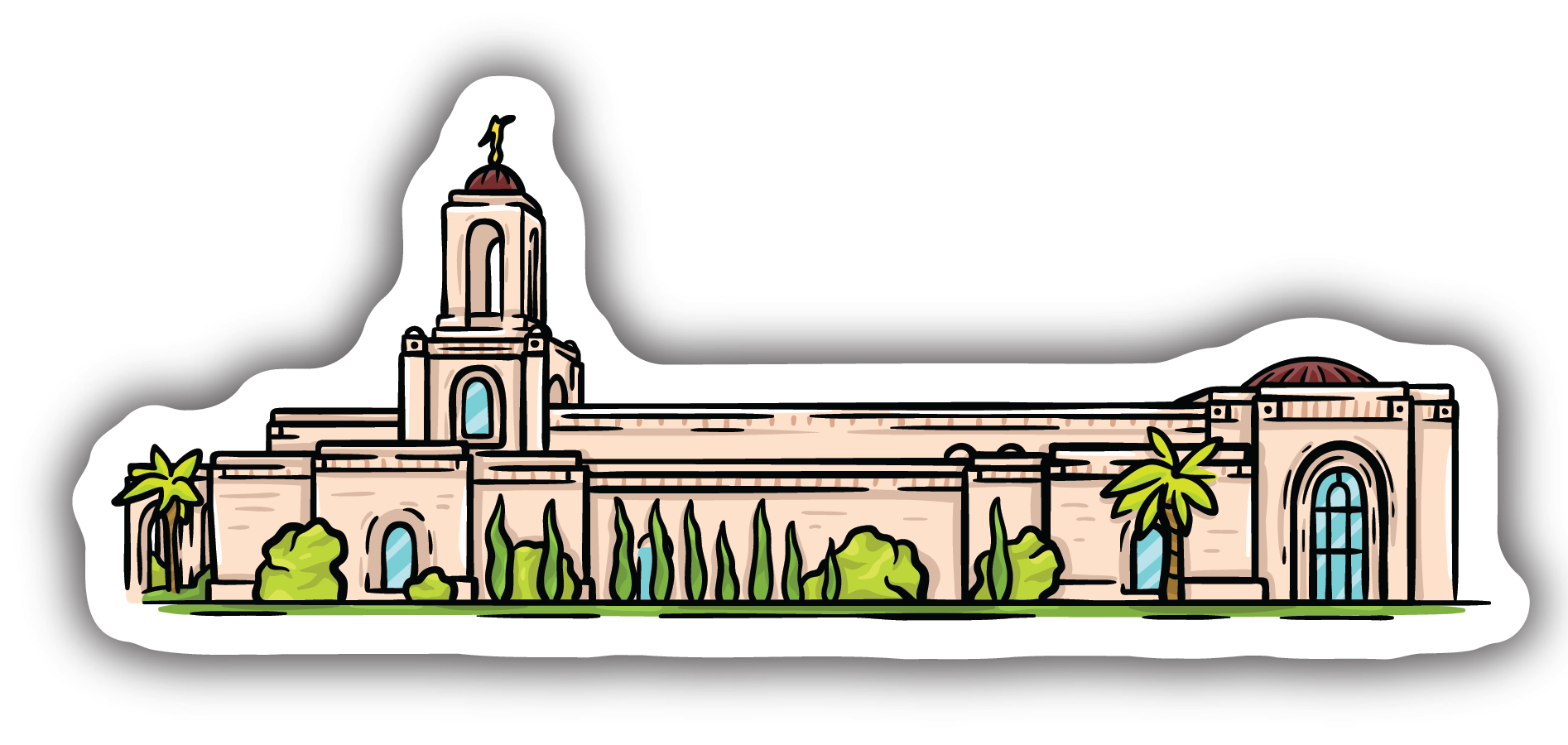 Sticker Newport Beach Temple