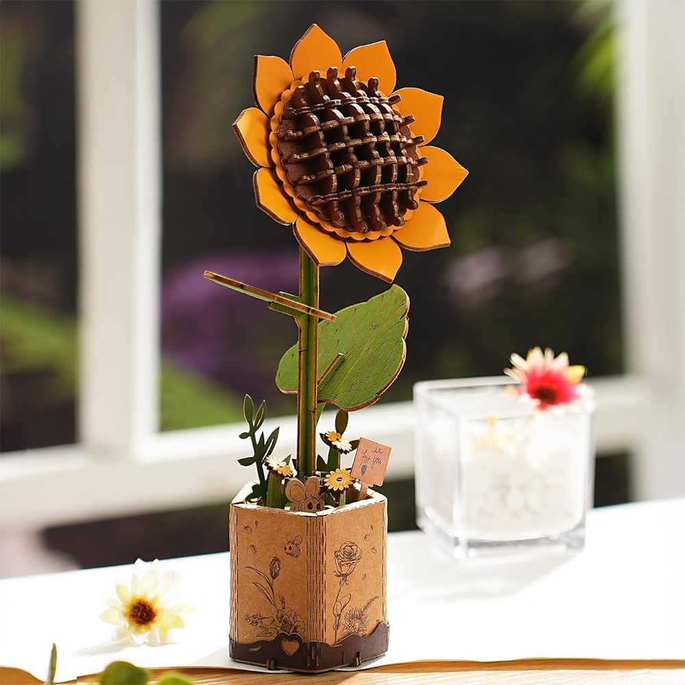 Sunflower Bloom 86 Piece Wooden Puzzle, , large image number 2