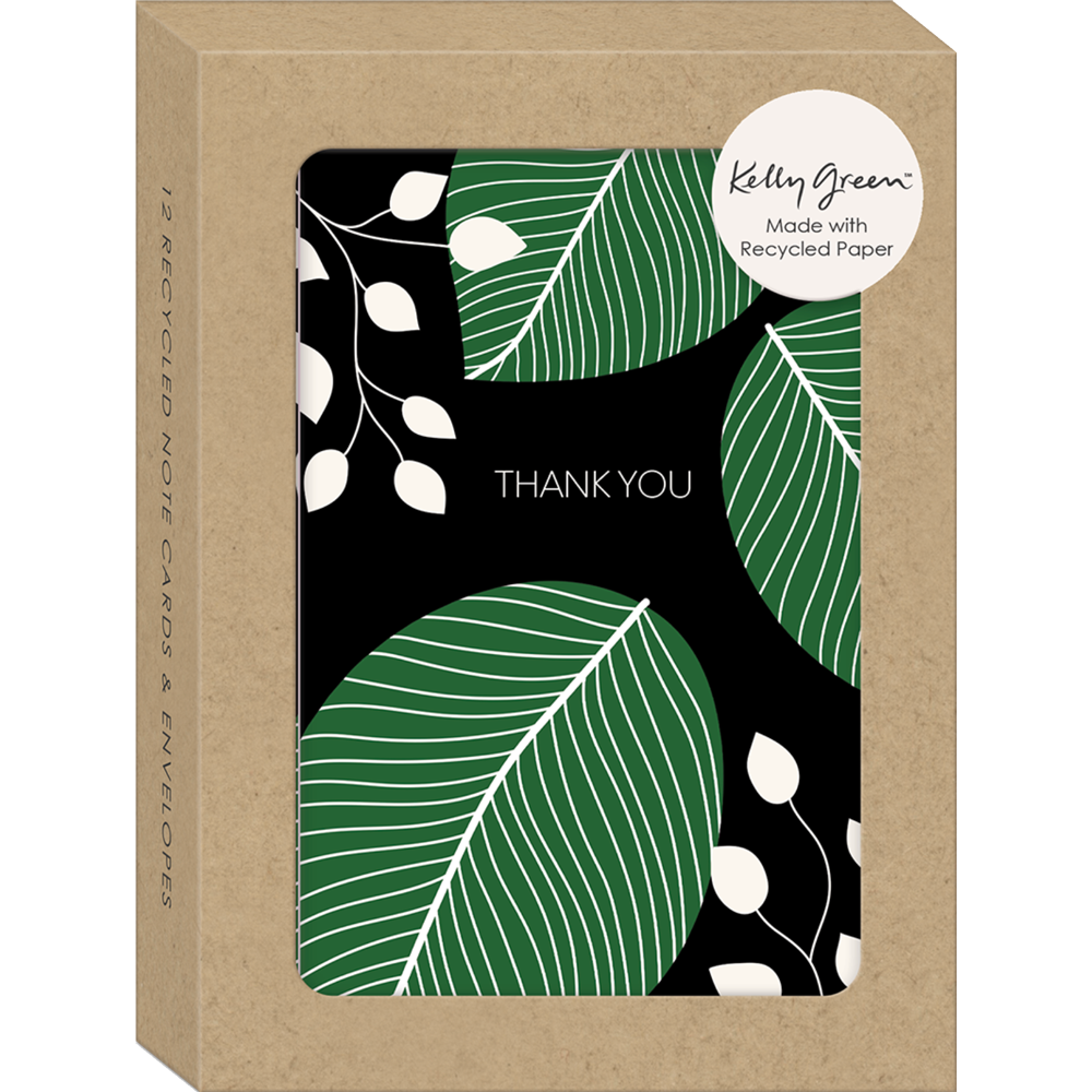 Green Garden Leaves Boxed Note Cards, , large image number 0