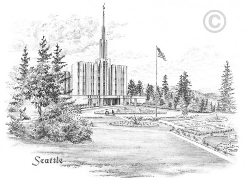 Seattle Temple Recommend Holder, , large