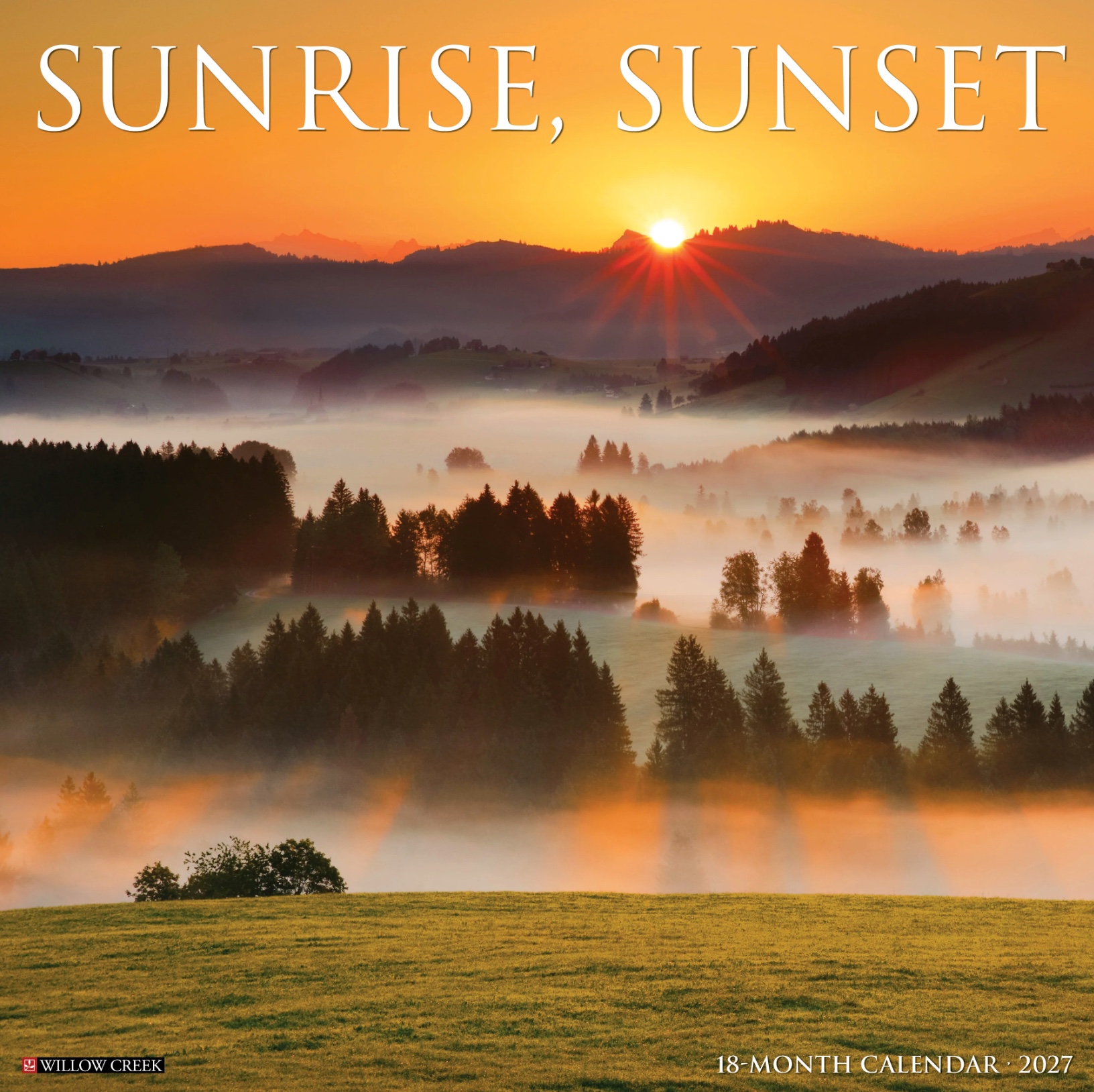 2027 Sunrise Sunset Wall Calendar