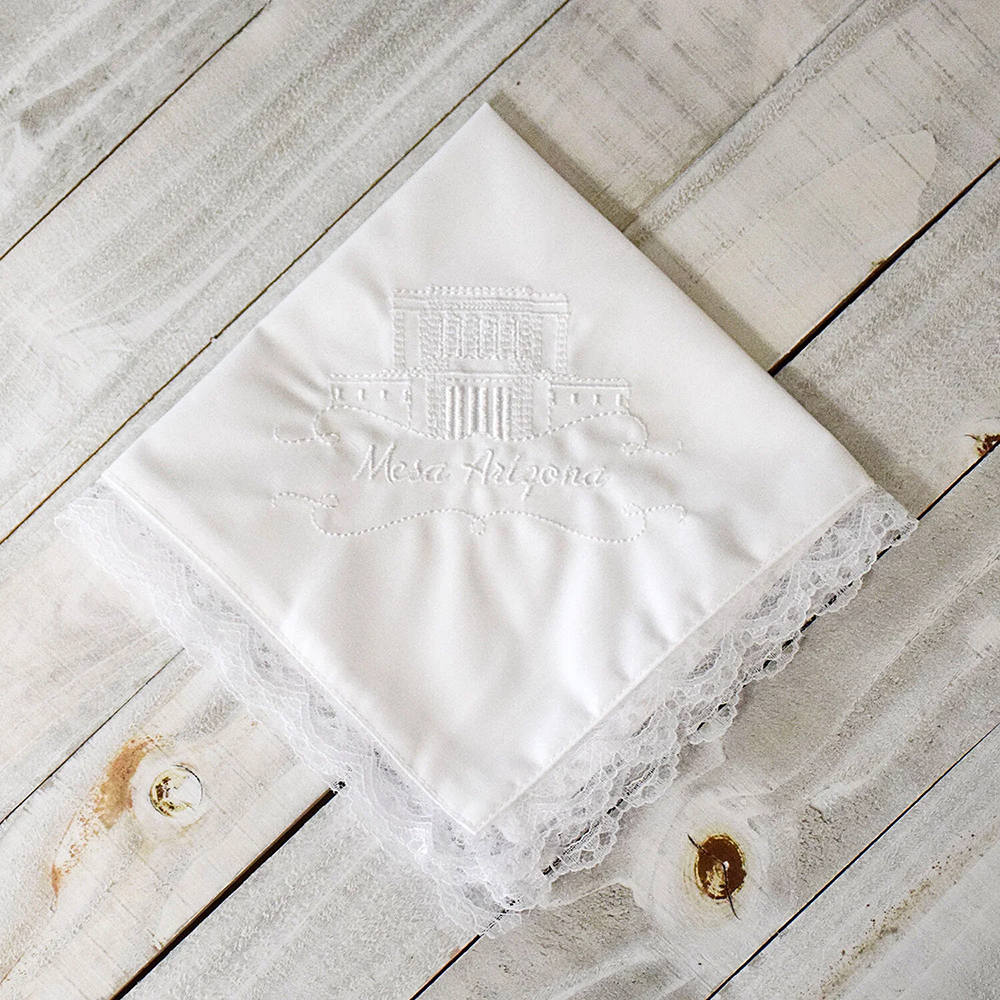 Mesa Arizona Temple Handkerchief - Lace, , large