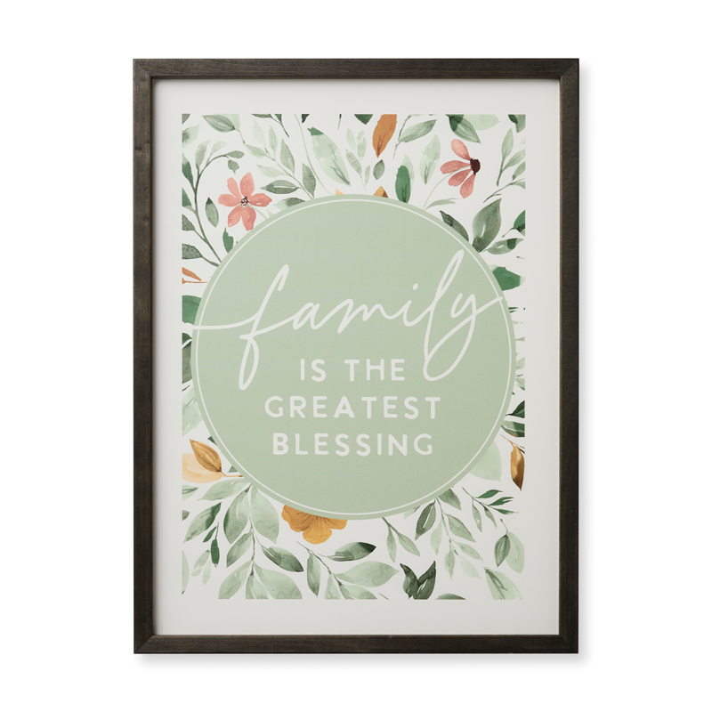 Family Blessing Floral (18x24 Framed Art), , large image number 0