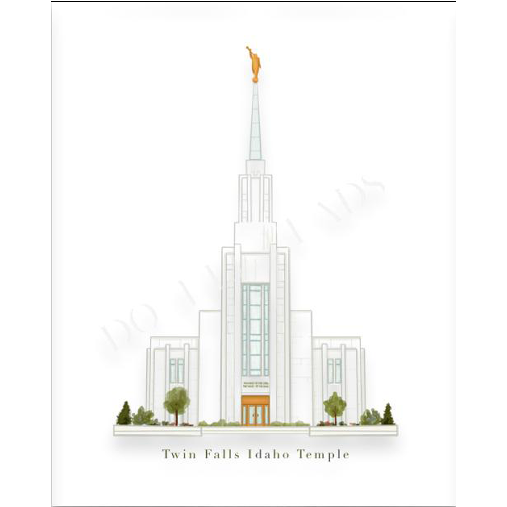 Twin Falls Temple 8x10 Print