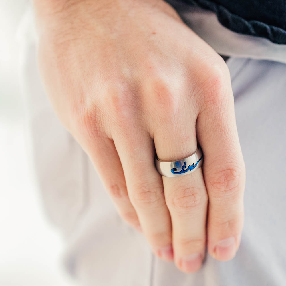 Signature Blue CTR Ring, , large image number 2