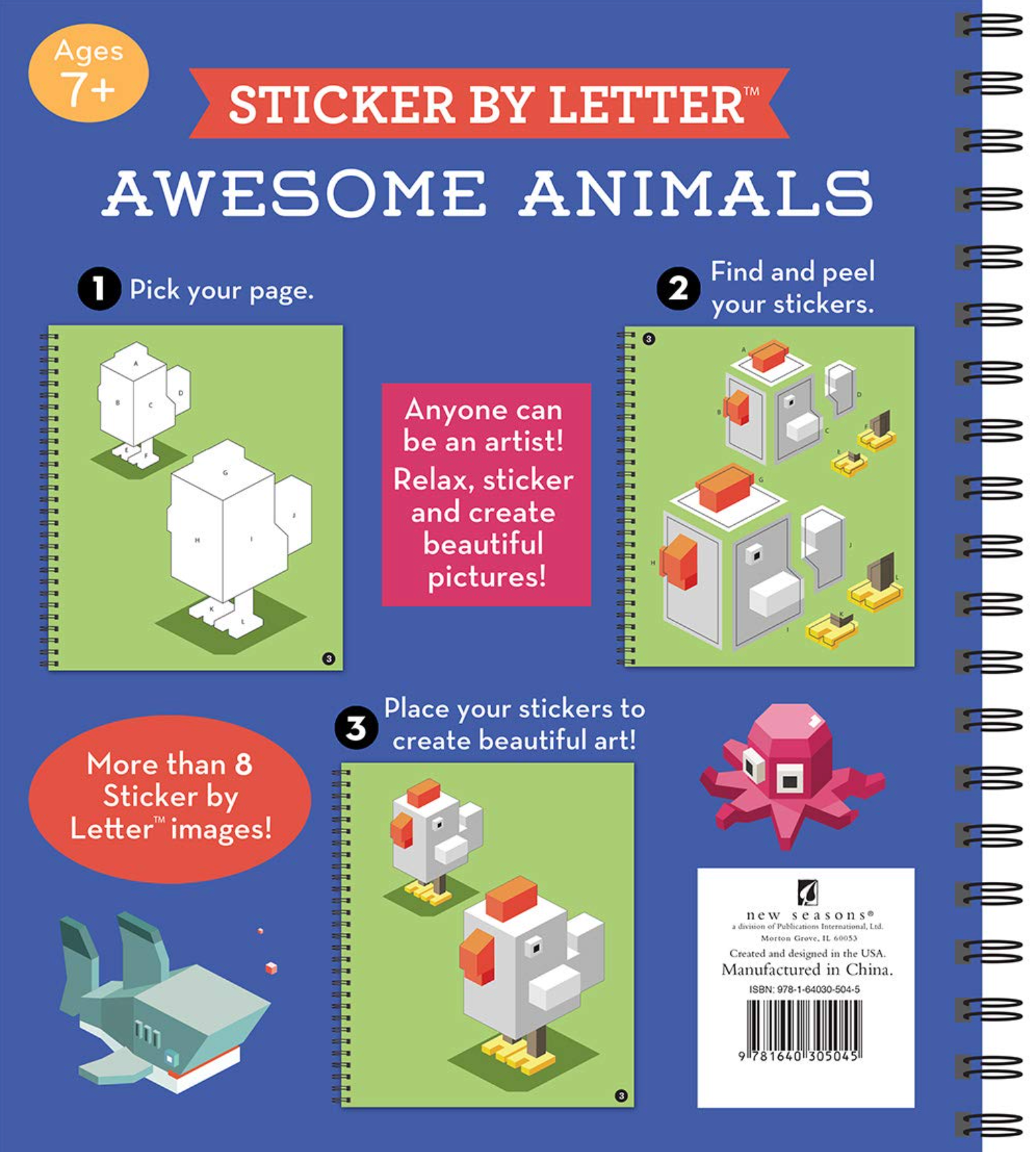 Brain Games Sticker by Letter Awesome Animals, , large