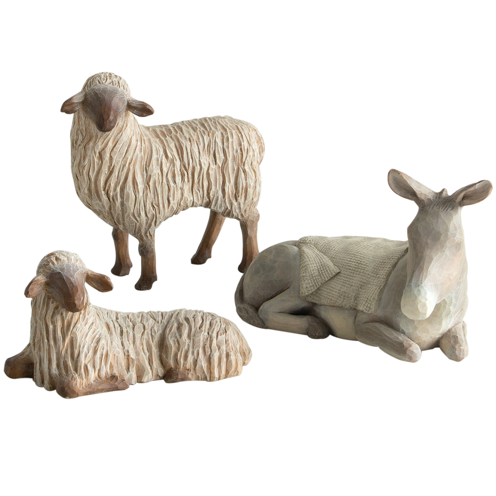 Willow Tree Gentle Animals Resin Nativity Figurines