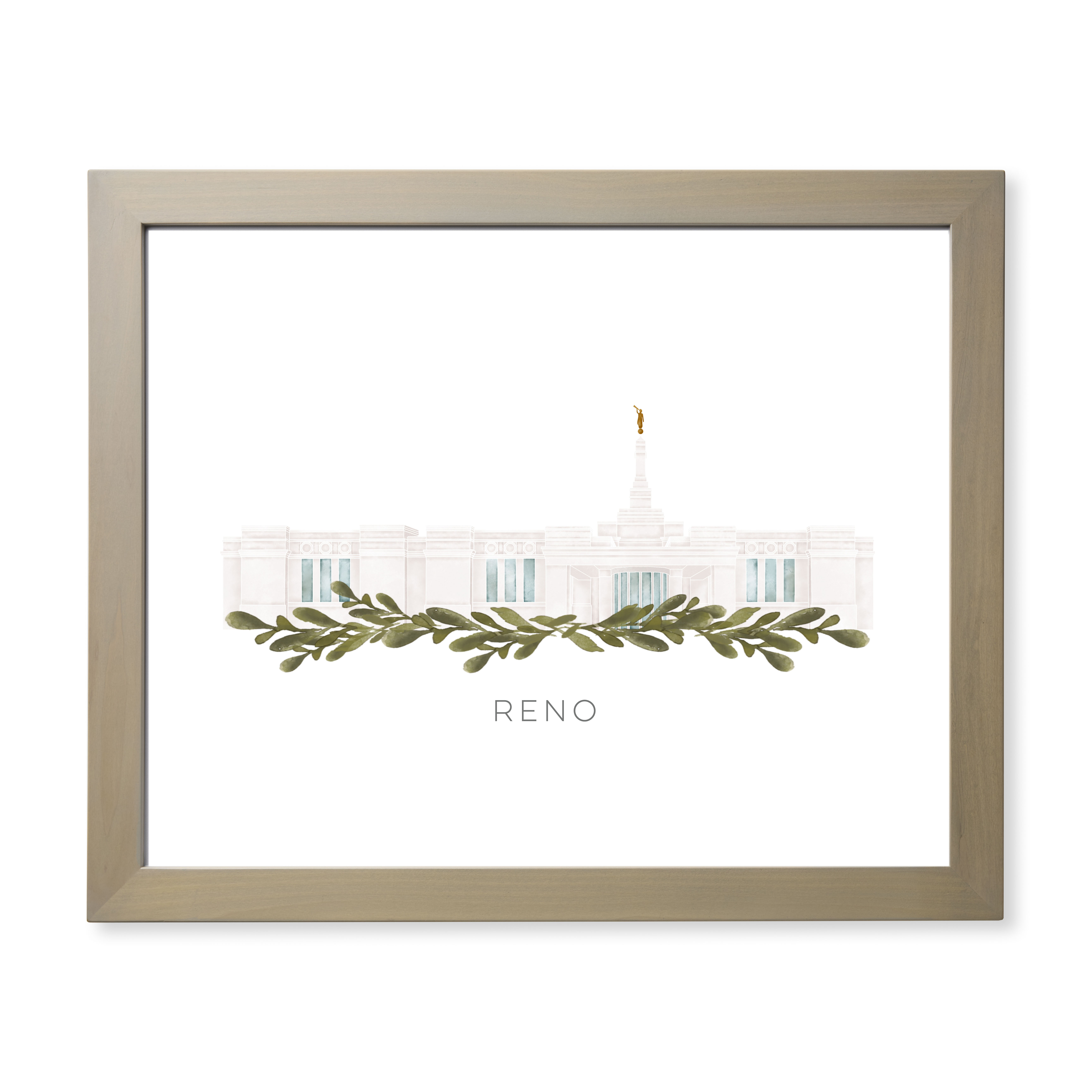 Reno Nevada Temple (28x34 Framed Paper Print)