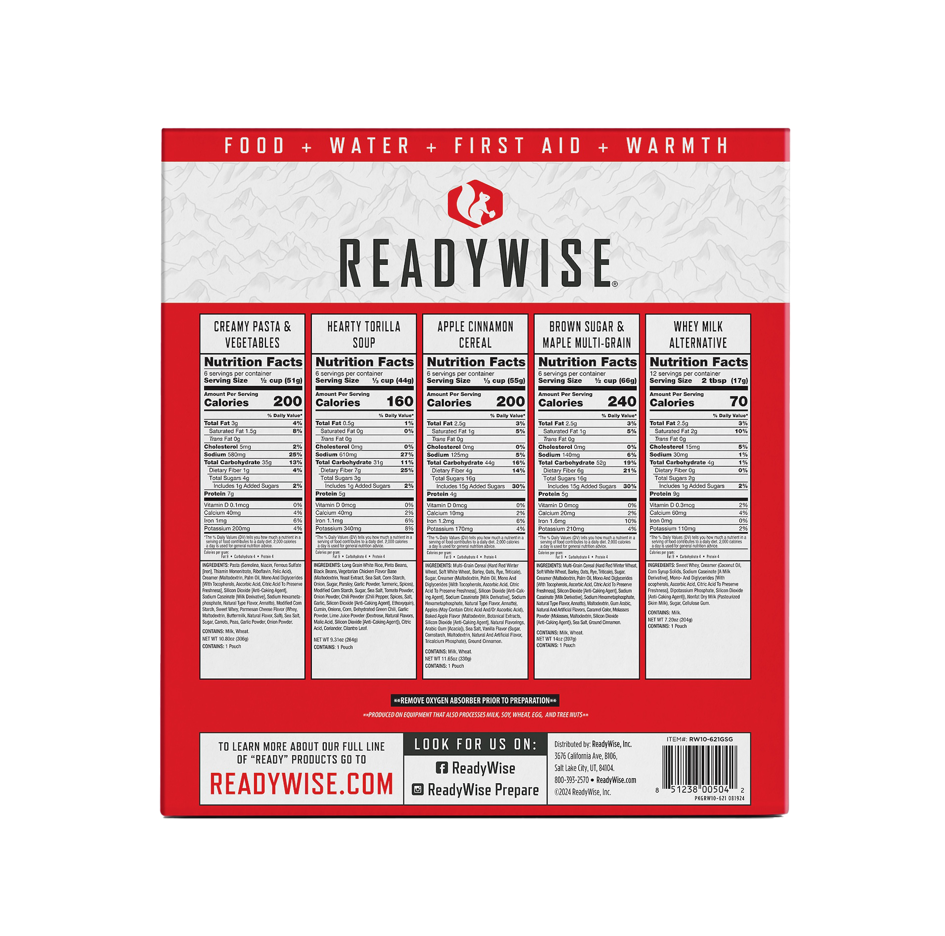 Red 64 Piece Survival Backpack, , large image number 8