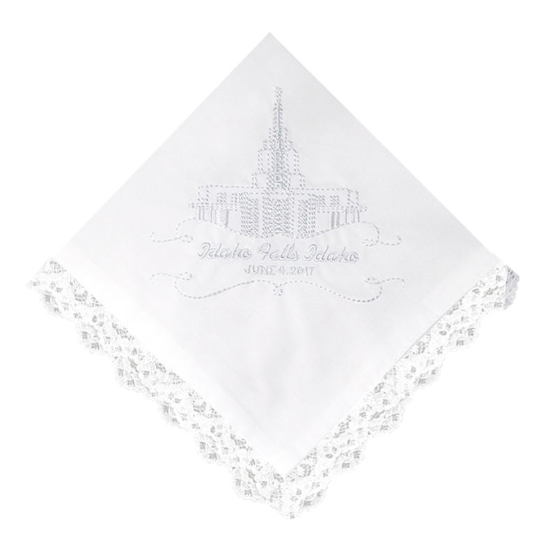 Idaho Falls Idaho Temple Handkerchief - Lace, , large