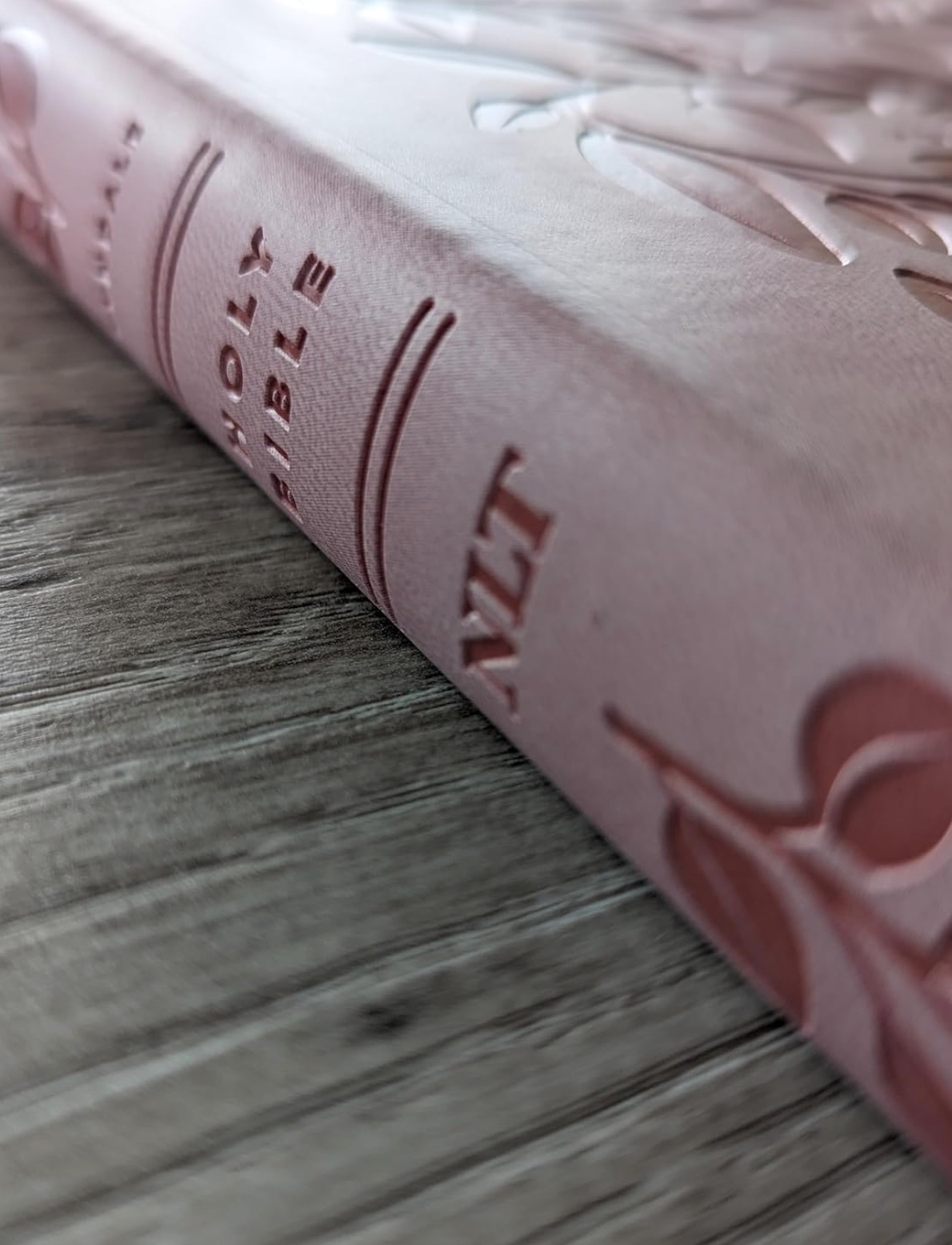 NLT Premium Value Thinline Holy Bible, Faux Leather, Dusty Pink Vines, , large image number 3
