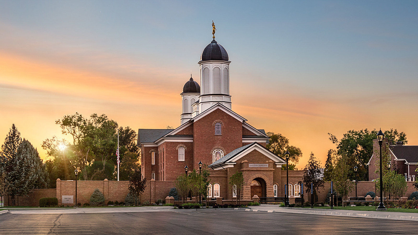 Vernal Utah Temple - Fire of the Covenant Series (25x43 Framed Canvas Print), , large