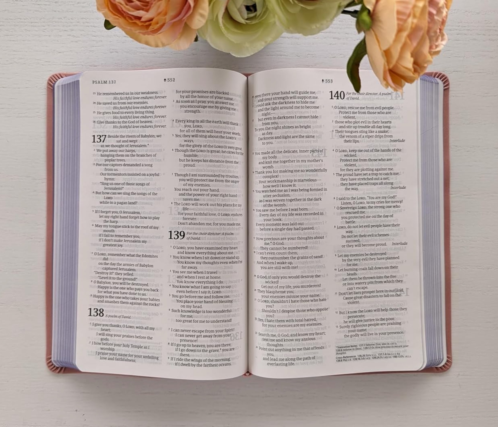 NLT Kids Bible, Thinline Reference Edition, Faux Leather, Tropical Flowers, Dusty Pink, , large image number 4