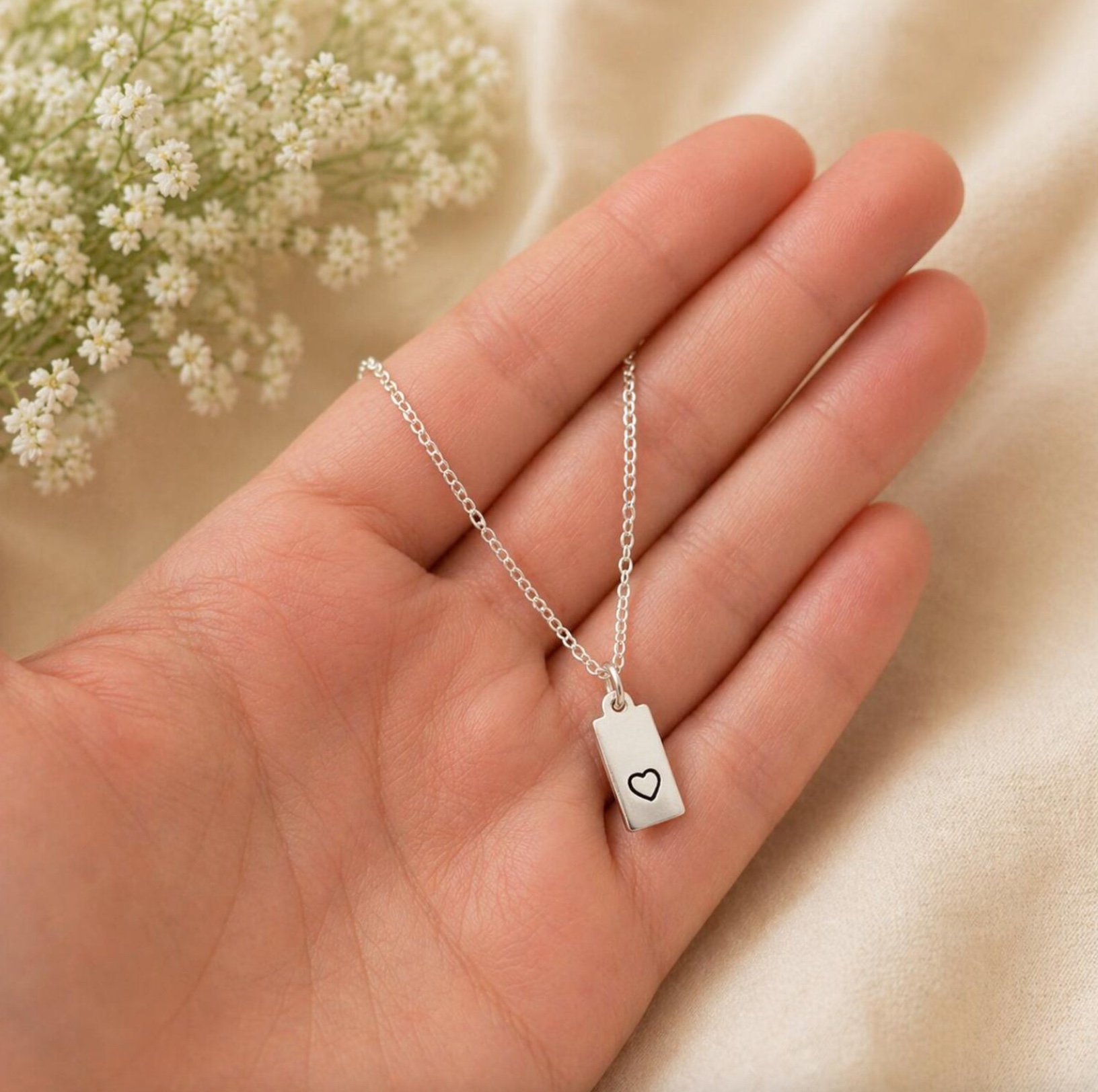 Spanish Sister Missionary Heart Tag Necklace, , large image number 2