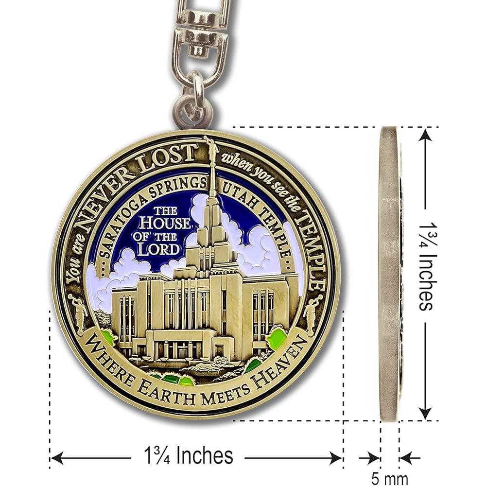 Saratoga Springs Utah Temple Keychain, , large