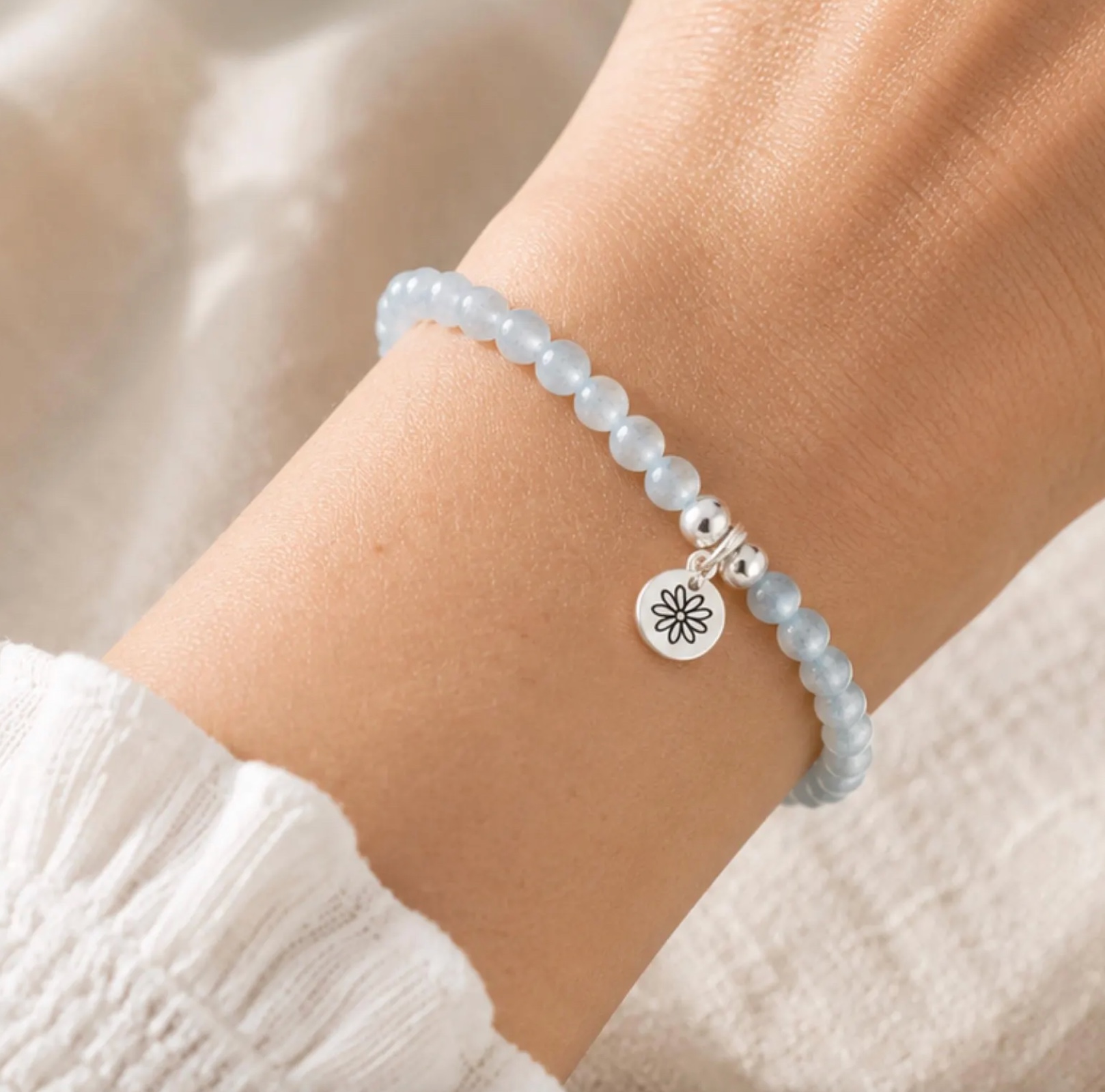 You Make Life Beautiful Aquamarine Bracelet, , large