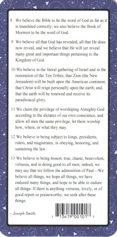 Articles of Faith Vinyl-Coated Bookmark, , large