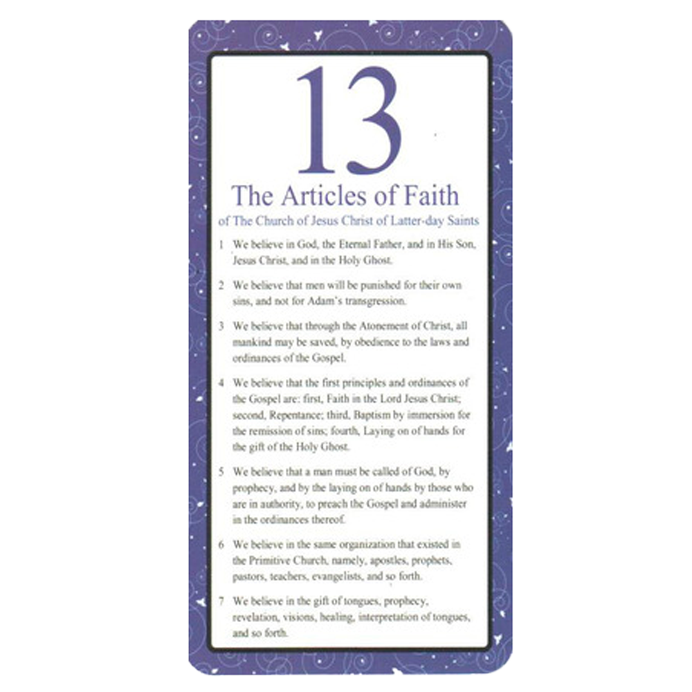Articles of Faith Vinyl-Coated Bookmark