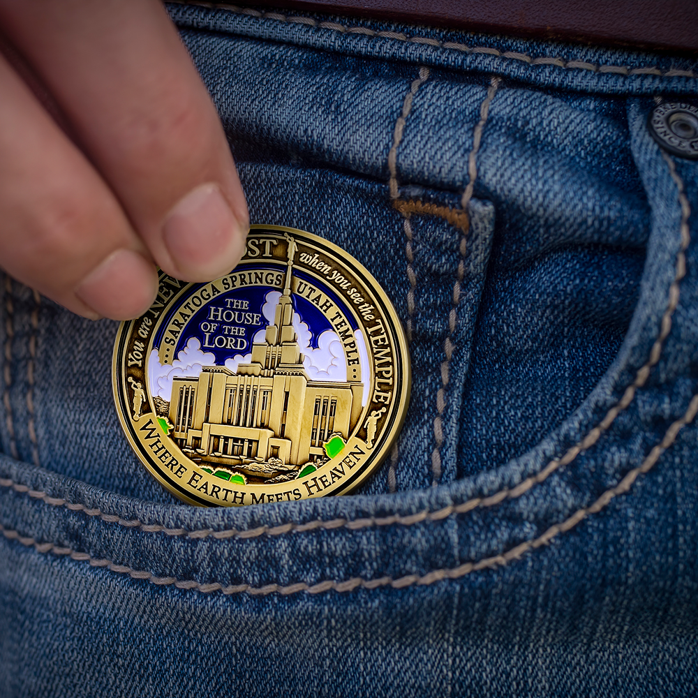Saratoga Springs Utah Temple Medallion Coin, , large image number 4