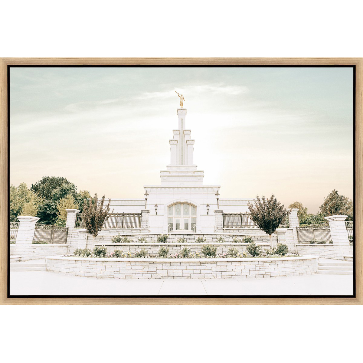 Sweet is the Work, Columbia River Temple (31.5x21.5 Framed Canvas)