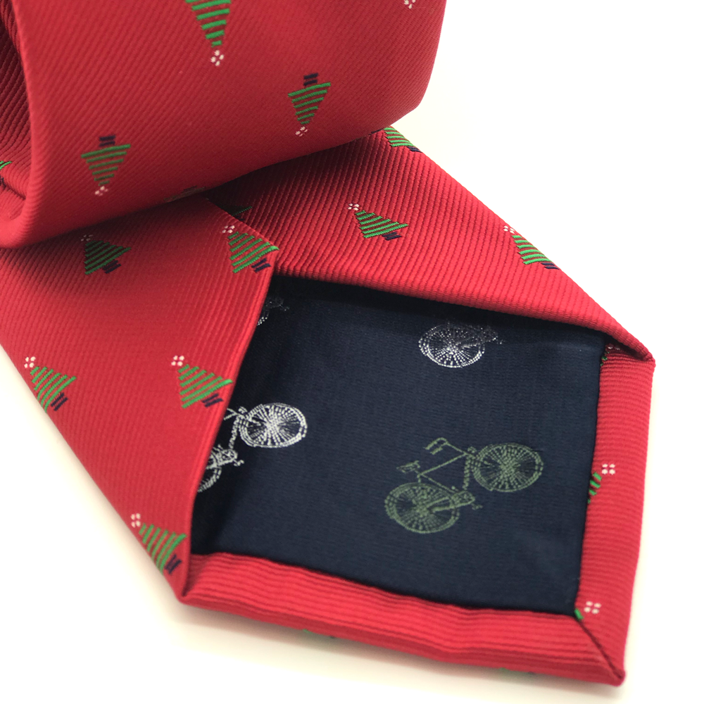 Red with Trees Necktie, , large image number 1