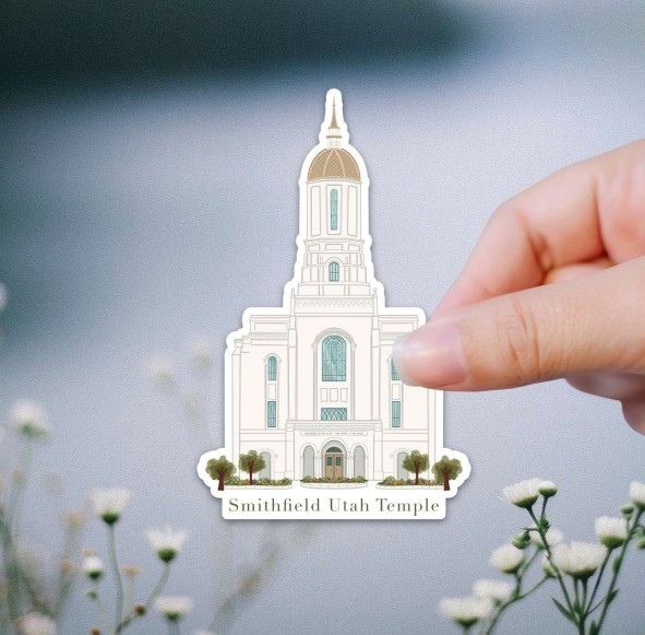 Smithfield Utah Temple Sticker, , large