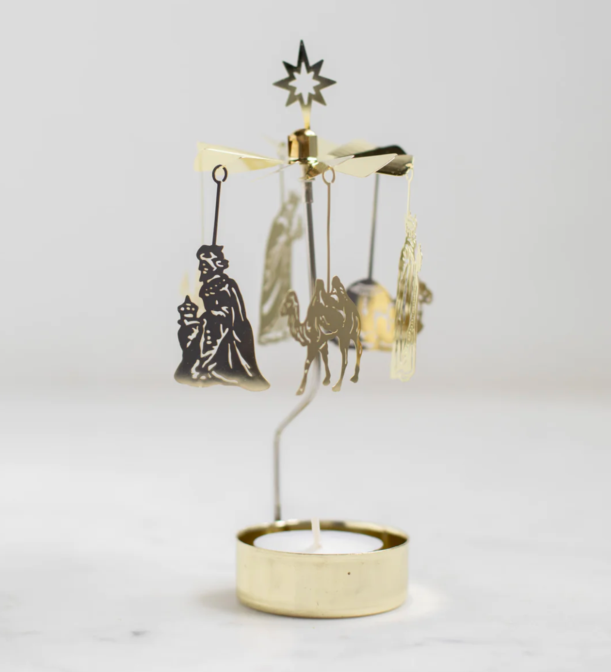 Three Kings Swedish Anglaspel Metal Nativity