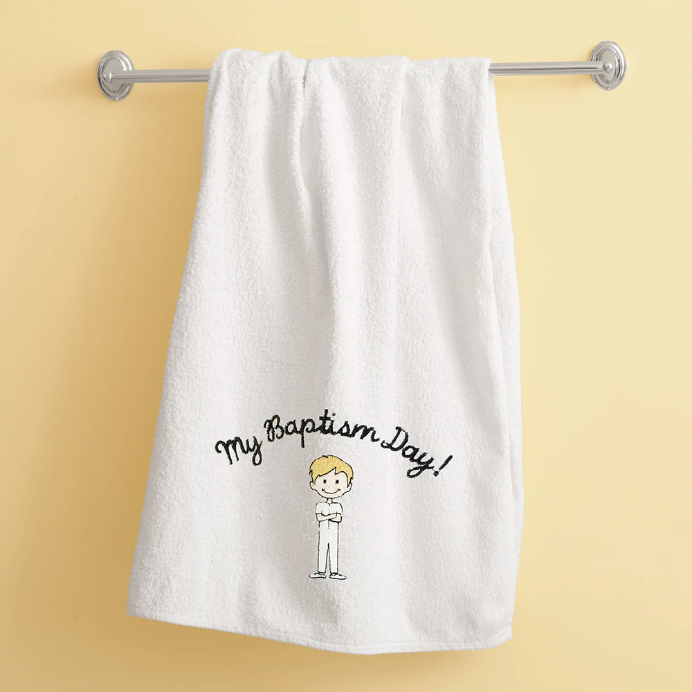 My Baptism Day Towel - Blonde Hair, , large image number 4