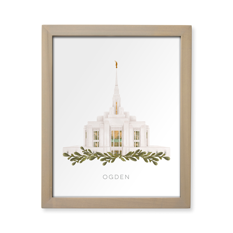 Ogden Utah Temple (13x16 Framed Paper Print)