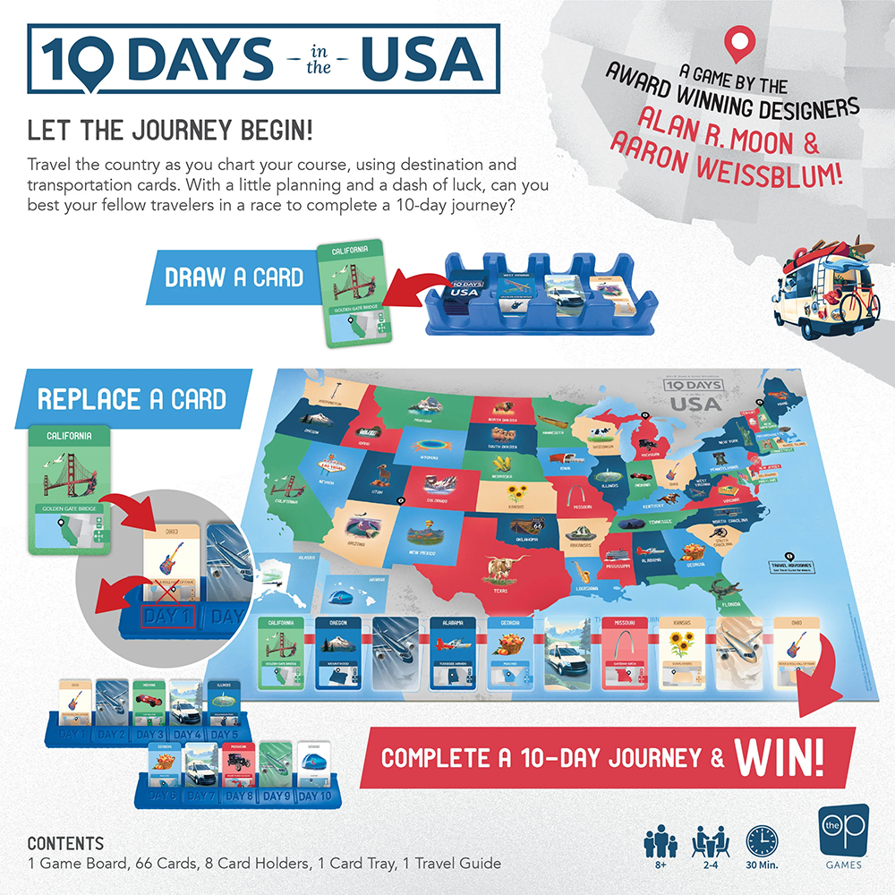 10 Days in the USA Board Game, , large