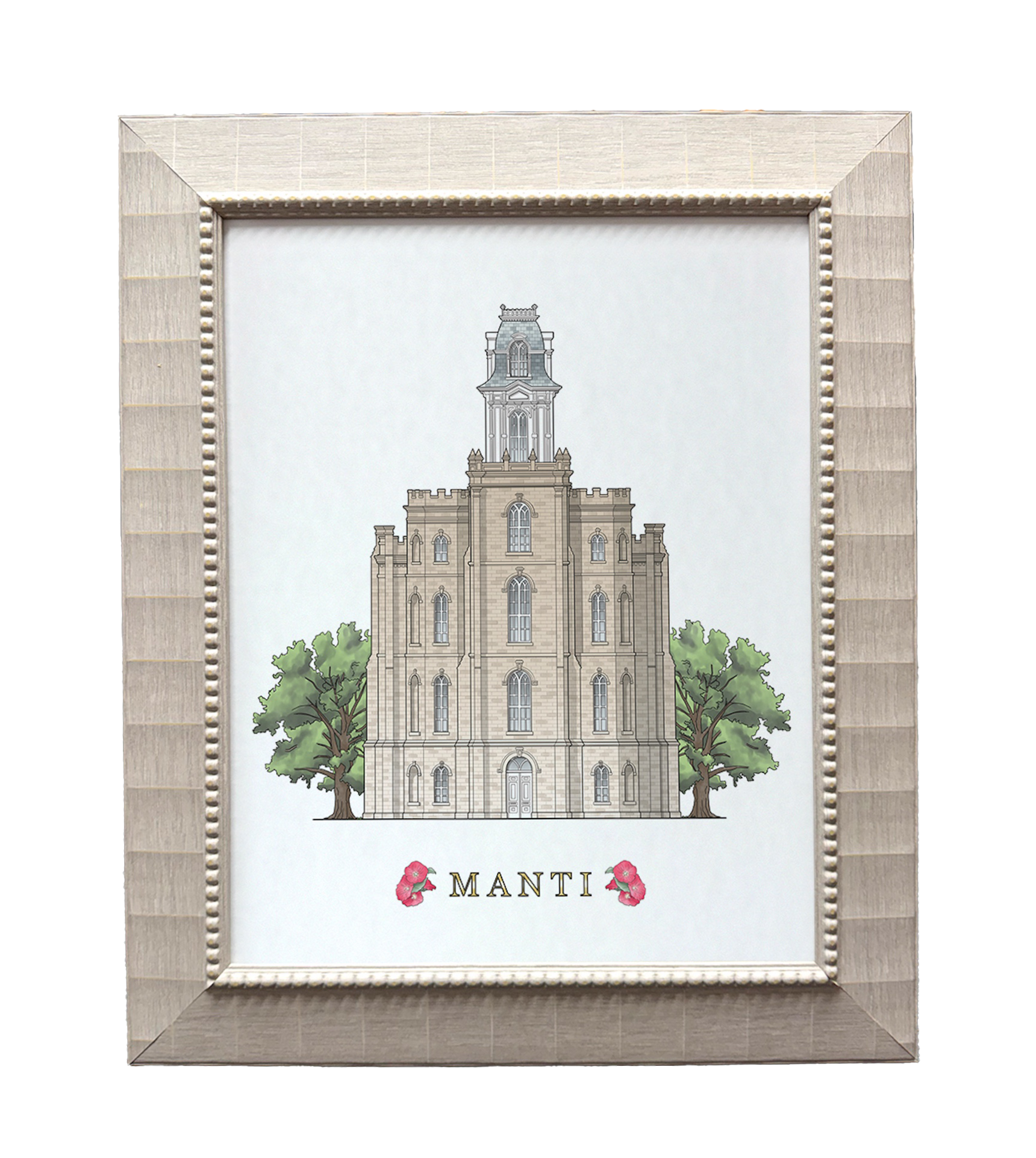 Manti Utah Temple (15x18 Framed Paper Print)