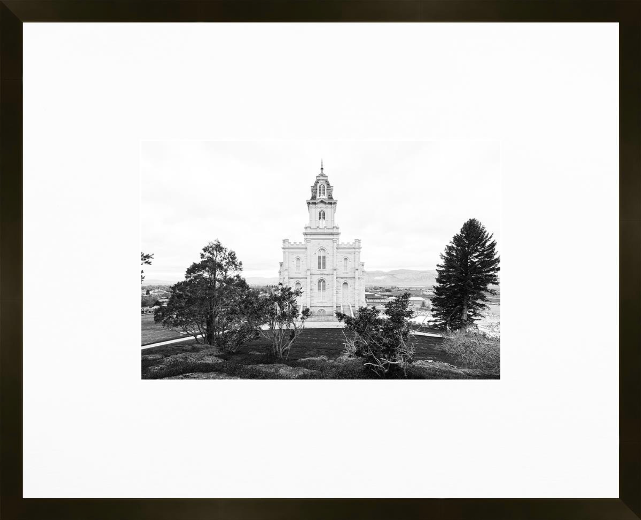 Manti Utah Temple, Place of Peace (21x17 Framed Paper Print)
