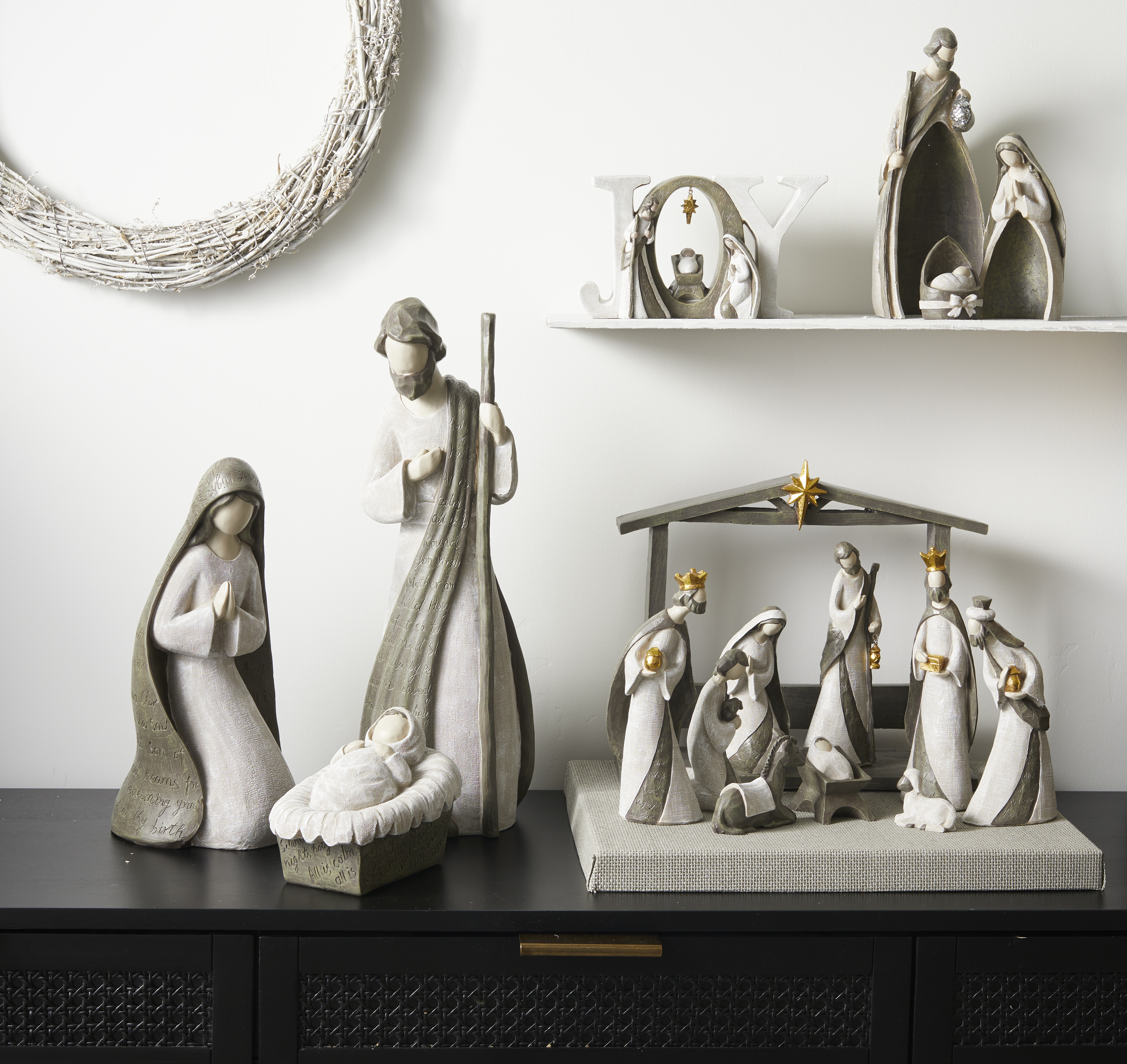 Silent Night Holy Family Resin Nativity, , large image number 3