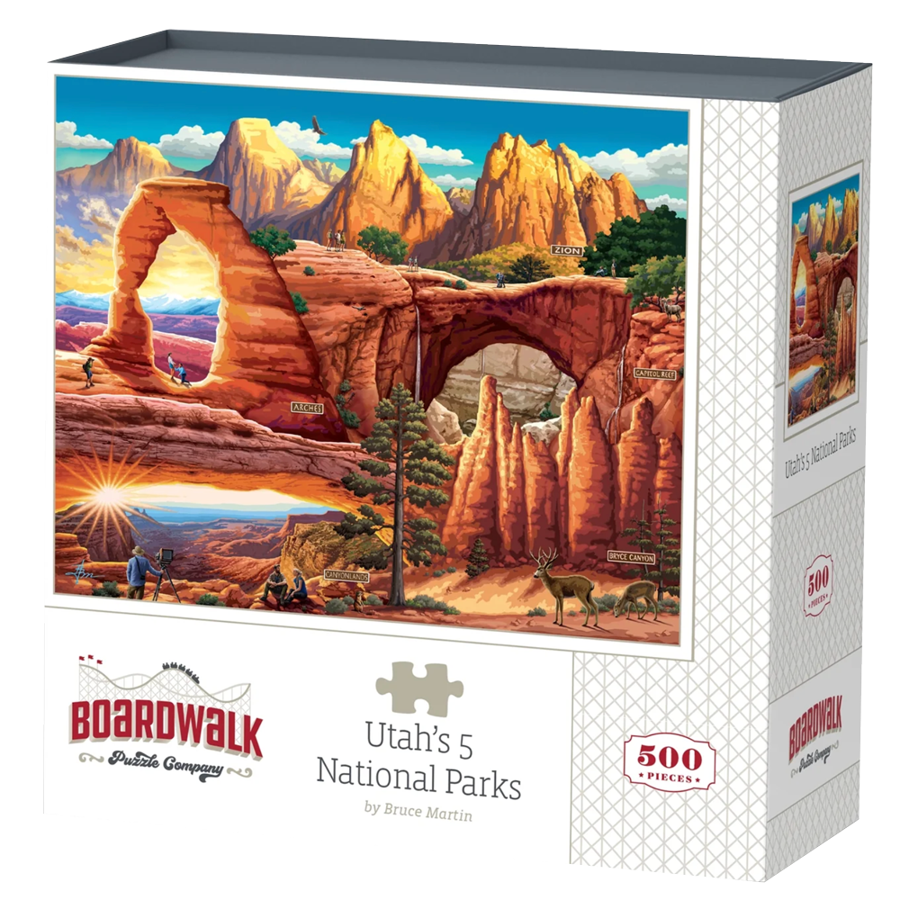 Utah's 5 National Parks 500 Piece Puzzle