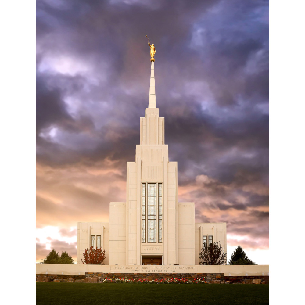 Twin Falls Idaho Temple - Spring Sunset Print  